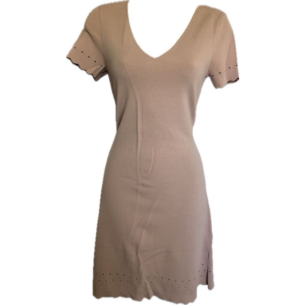 H&M Pink Knit Dress A Line Skater Dress Business Casual Women’s Size S